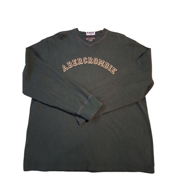 Y2K Vintage Abercrombie & Fitch Mens XL Grunge Preppy Academia Varsity Heavy Tee - Picture 4 of 12